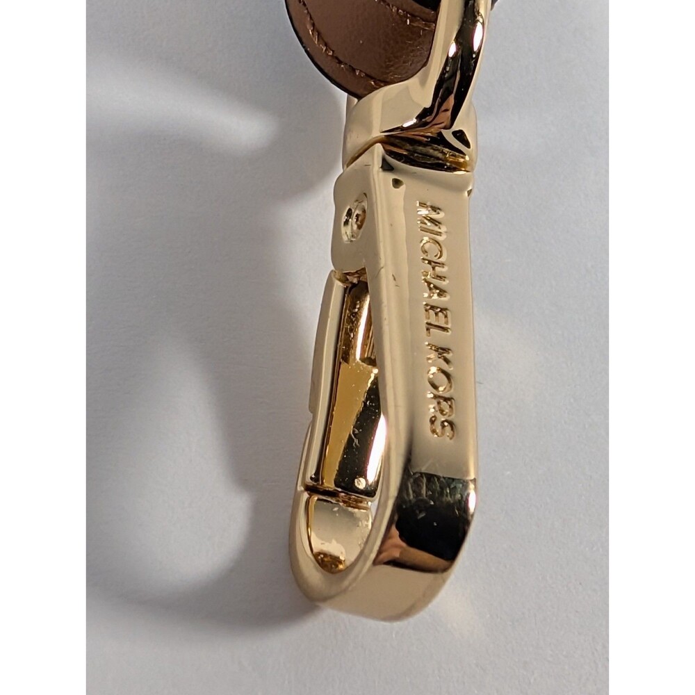 Michael Kors Tan Leather Wrist Strap Detachable Gold Hardware New Without Tags - Picture 3 of 12